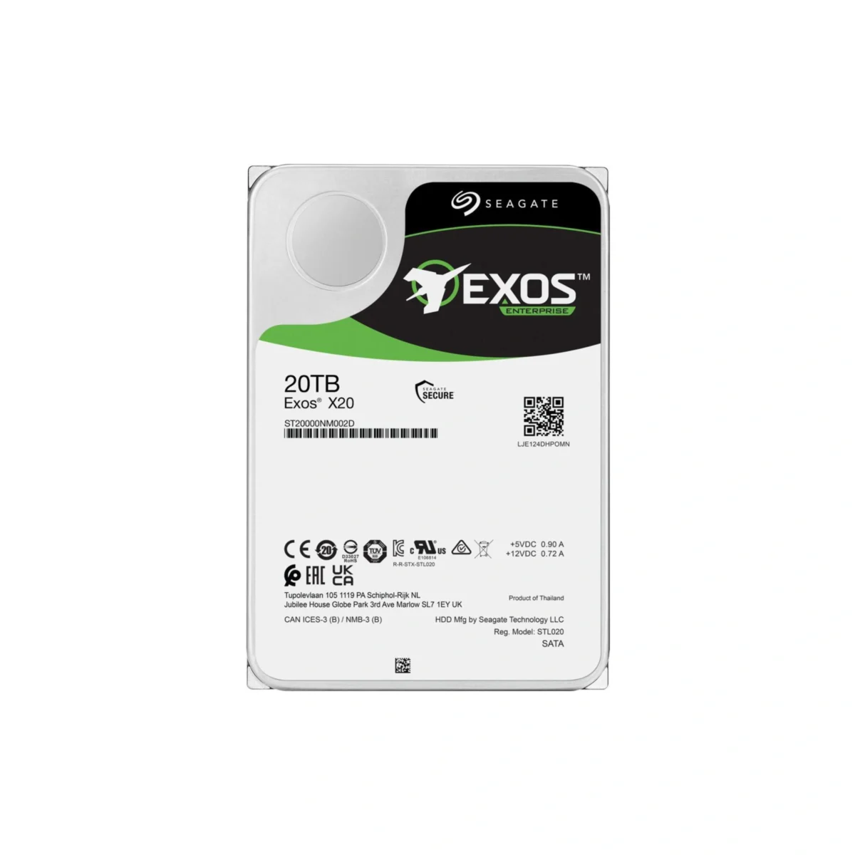 Seagate Exos X20 ST20000NM002D 20TB 7200 RPM 256MB Cache SAS 12Gb/s 3.5" Internal Hard Drive - Image 4