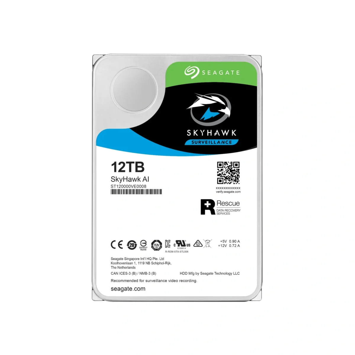 Seagate ST12000VE001 Skyhawk AI 12 TB Hard Drive - 3.5" Internal - Image 2