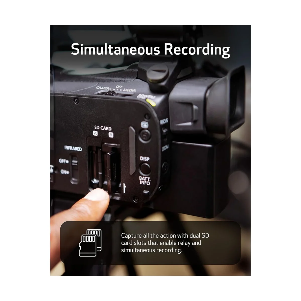 Canon XA60 Professional UHD 4K Camcorder (With Hand Grip) - Image 2
