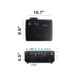 Optoma UHZ58LV 4K UHD Home Theater Projector, 3000 Lumens, HDR10+ , Black - Image 5