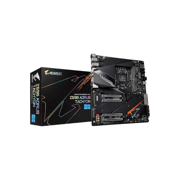 GIGABYTE Z590 AORUS TACHYON – Intel Z590 ATX Motherboard, LGA 1200, PCIe 4.0, Dual M.2, Wi-Fi 6, DDR4 XMP, 2.5GbE LAN, Overclocking Ready