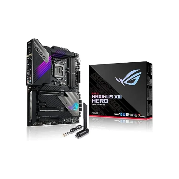 ASUS ROG Maximus XIII Hero Z590 ATX Gaming Motherboard, WiFi 6E, PCIe 4.0, DDR4 5333+, Quad M.2, Thunderbolt 4, RGB