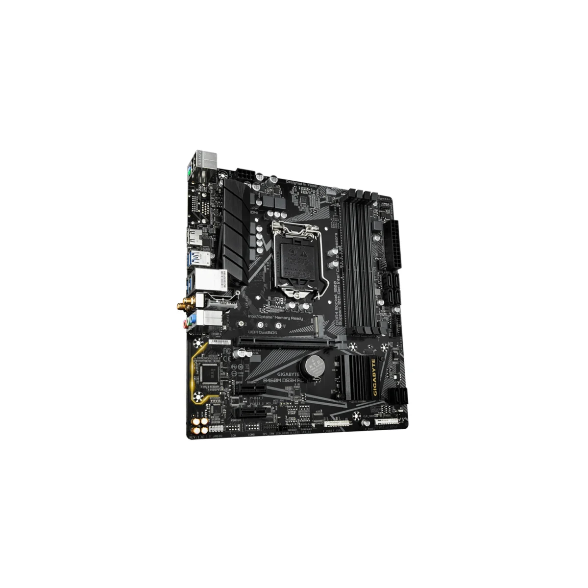 GIGABYTE B460M DS3H AC V2-Y1 – Intel LGA 1200 Micro-ATX Motherboard, PCIe 3.0, DDR4, Dual M.2, Wi-Fi AC, USB 3.2 Gen1, 1GbE LAN - Image 2