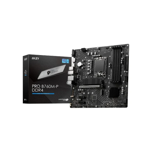 MSI PRO B760M-P DDR4 – Micro ATX Motherboard with Intel B760 Chipset, DDR4 Support, and Advanced Connectivity