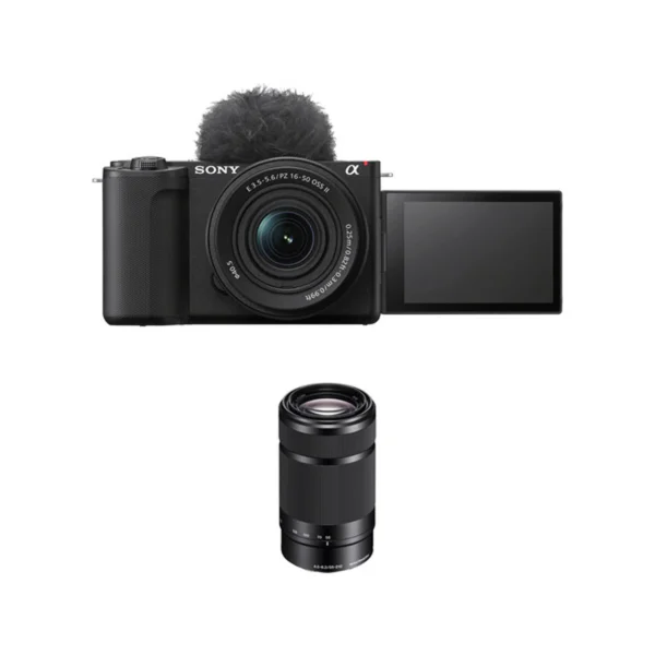 Sony ZV-E10 II Mirrorless Camera with 16-50mm II and 55-210mm Lens (ZV-E10M2X) (Black)
