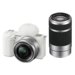 Sony ZV-E10 Mirrorless Camera with 16-50mm and 55-210mm Lens (ILCZV-E10Y) (White)