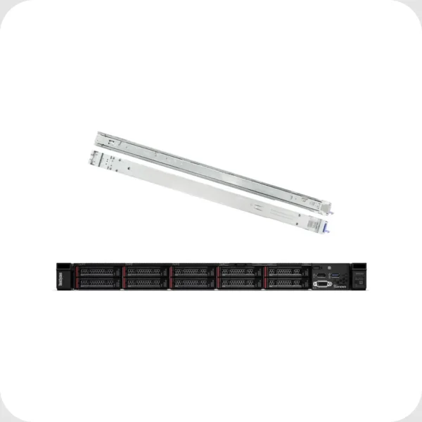 Lenovo ThinkSystem SR630 Rack Server Bundle with Rail Kit, 2 x Intel Xeon Silver 4110, 128GB DDR4, 8TB SSD, RAID