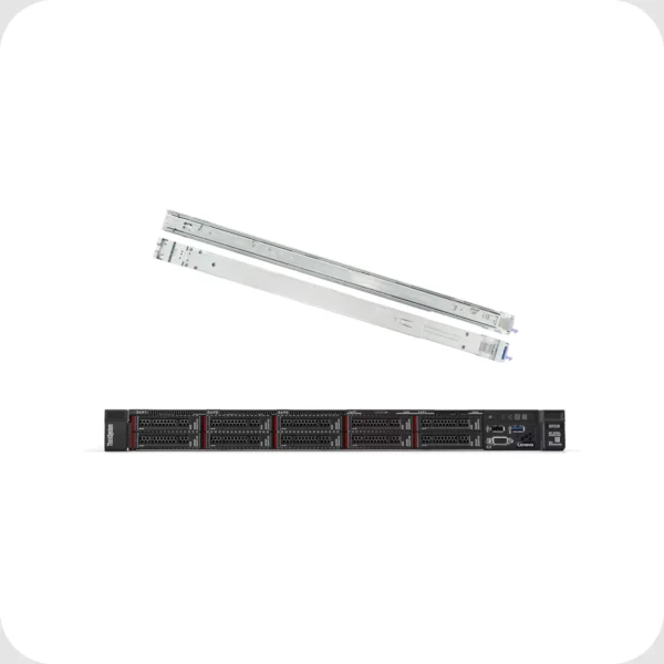 Lenovo ThinkSystem SR250 Rack Server Bundle with Rail Kit, Intel Xeon E-2136 6-Core 3.3GHz, 32GB DDR4, 16TB HDD, RAID