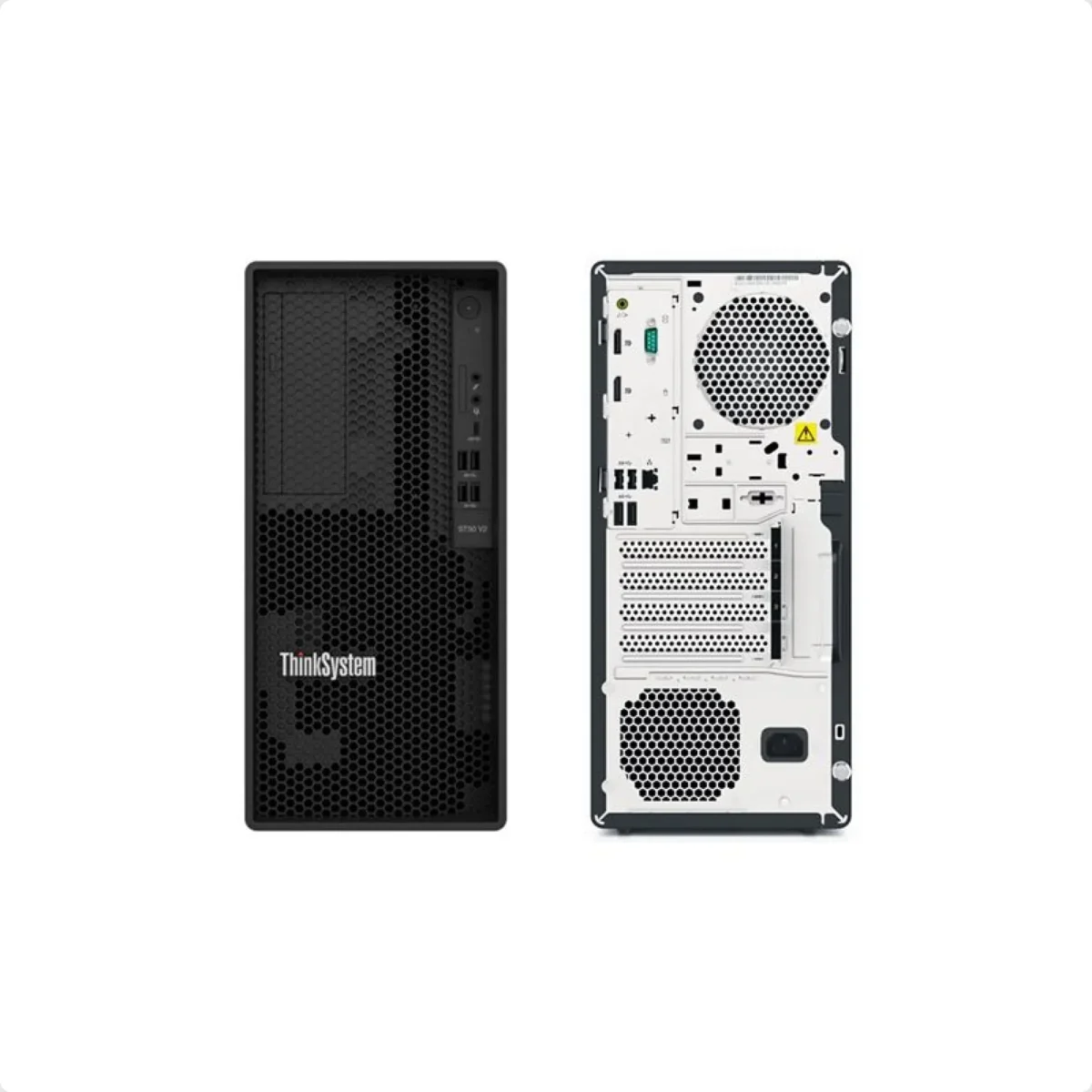 Lenovo ThinkSystem ST50v2 Tower Server, Intel Xeon E-2324G Quad-Core CPU, 64GB DDR4 2666MHz RAM, 12TB HDD Storage, JBOD RAID, Microsoft Windows Server 2019 Standard - Image 3