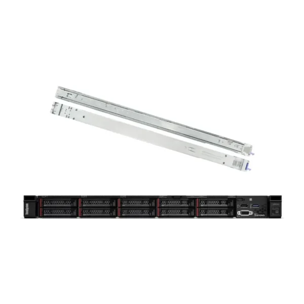 Lenovo ThinkSystem SR630 Rack Server Bundle with Rail Kit, 2 x Intel Xeon Silver 4110, 128GB DDR4, 8TB SSD, RAID