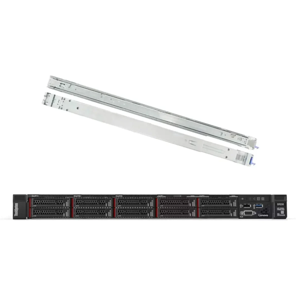 Lenovo ThinkSystem SR250 Rack Server Bundle with Rail Kit, Intel Xeon E-2136 6-Core 3.3GHz, 32GB DDR4, 16TB HDD, RAID - Image 3