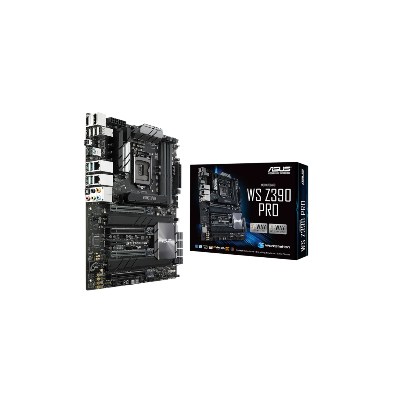 1 ASUS WS Z390 PRO LGA 1151 (300 Series) Intel Z390 HDMI SATA 6Gb/s USB 3.1 ATX Intel Motherboard - Image 1