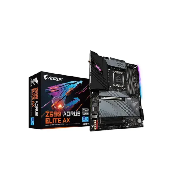 GIGABYTE Z690 AORUS ELITE AX DDR4 – Intel LGA 1700 ATX Motherboard, PCIe 5.0, DDR4, Wi-Fi 6, Dual M.2, USB 3.2 Gen2, 2.5GbE LAN
