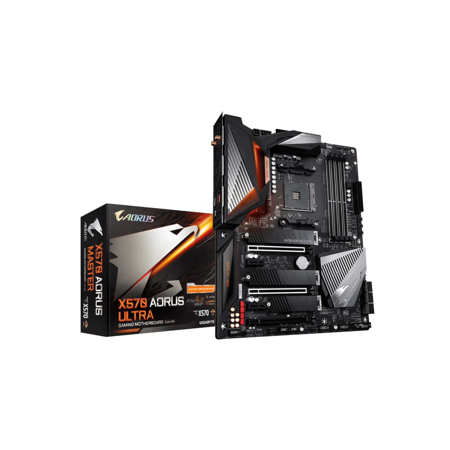 1 GIGABYTE X570 AORUS ULTRA – AMD AM4 ATX Motherboard, PCIe 4.0, DDR4, Triple M.2, USB 3.2 Gen2, Wi-Fi 6, 2.5GbE LAN - Image 1