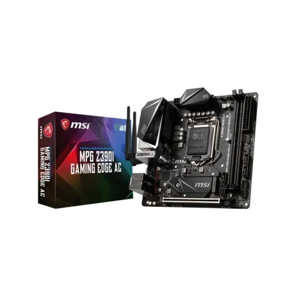 MSI MPG Z390I Gaming Edge AC – Mini-ITX Gaming Motherboard with Intel Z390 Chipset, Wi-Fi, and RGB Lighting