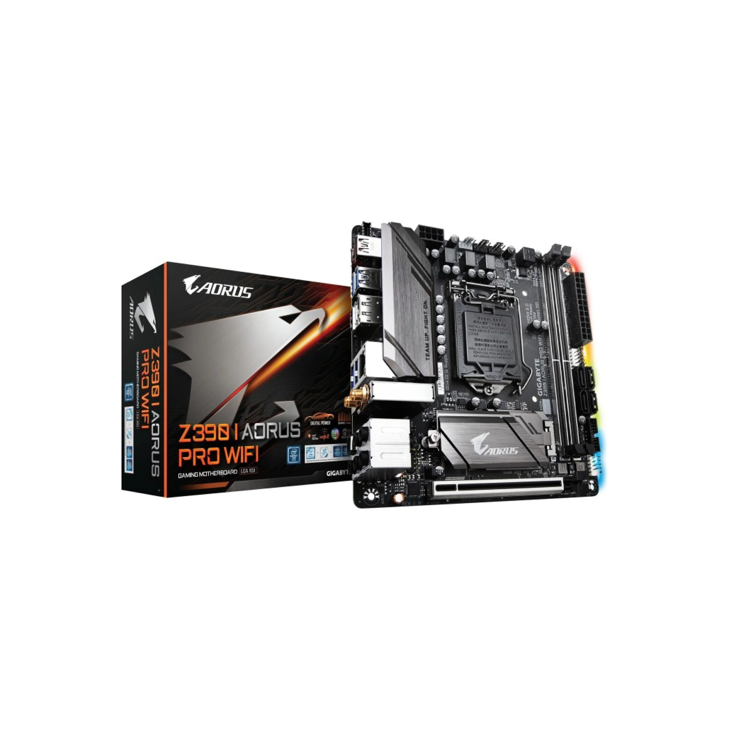 1 GIGABYTE Z390 AORUS PRO WIFI – Intel LGA 1151 Mini-ITX Motherboard - Image 1