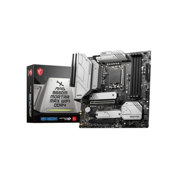 MSI MAG B660M Mortar Max WiFi DDR4 – Micro ATX Motherboard with Intel B660 Chipset, DDR4 Support, and Integrated Wi-Fi