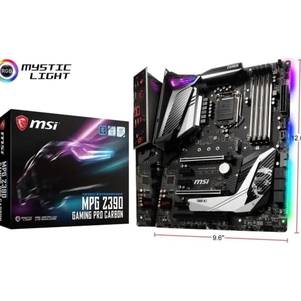 MSI MPG Z390 GAMING PRO CARBON LGA 1151 (300 Series) Intel Z390 HDMI SATA 6Gb/s USB 3.1 ATX Intel Motherboard