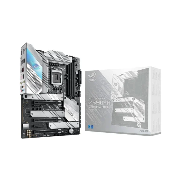 ASUS ROG Strix Z590-A Gaming WiFi 6 ATX Motherboard, LGA1200, DDR4 5333, 3x M.2, 2.5Gb LAN, Thunderbolt 4