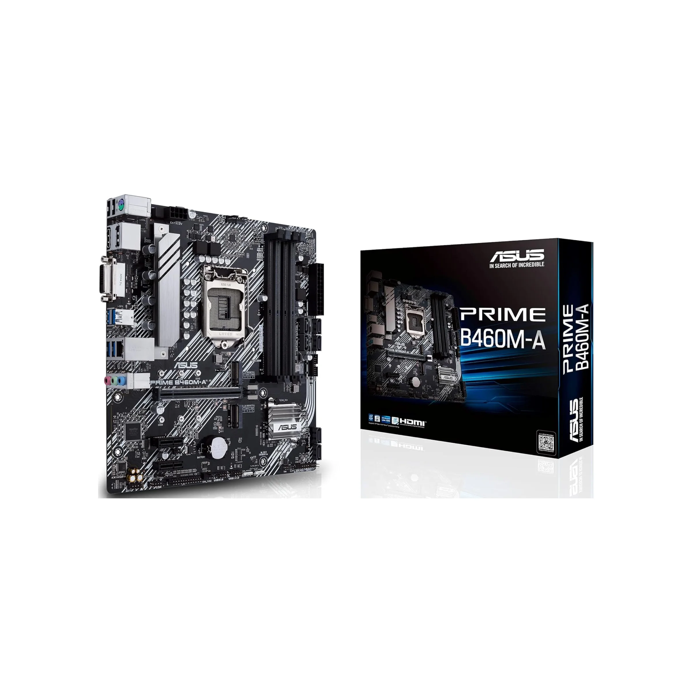 1 ASUS PRIME B460M-A LGA 1200 Intel B460 SATA 6Gb/s Micro ATX Intel Motherboard - Image 1