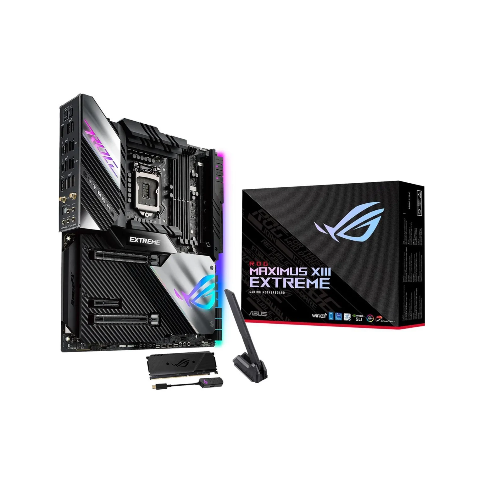1 ASUS ROG MAXIMUS XIII EXTREME LGA 1200 Intel Z590 SATA 6Gb/s Extended ATX Intel Motherboard - Image 1