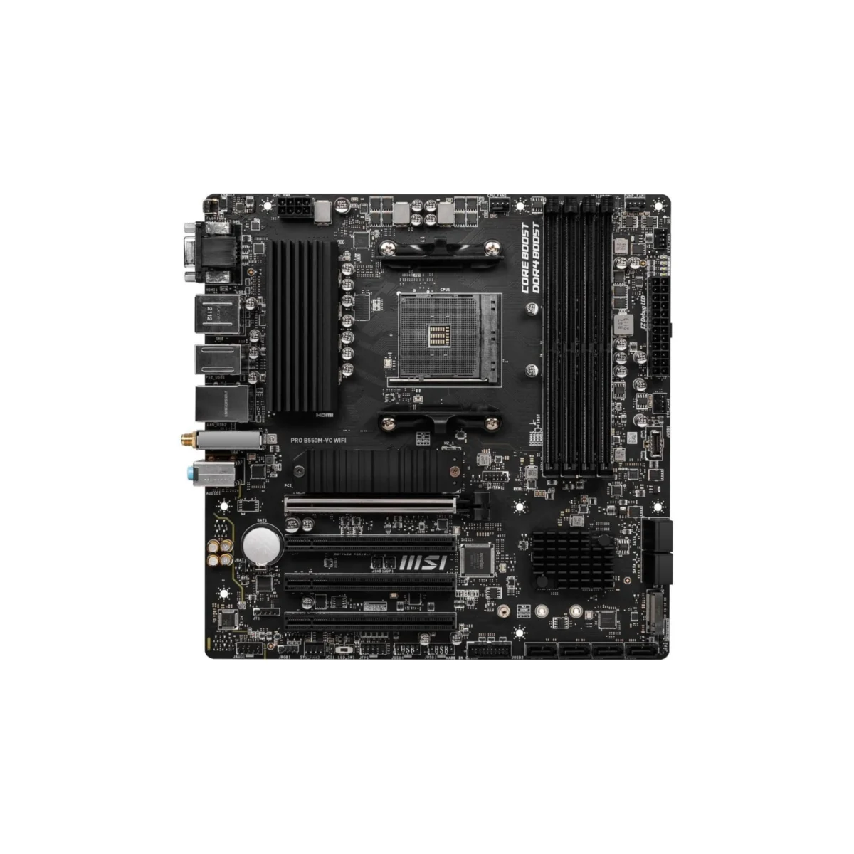 MSI PRO B550M-VC WiFi – Micro-ATX Motherboard with AMD B550 Chipset, Wi-Fi 6, PCIe 4.0, and Ryzen 5000 Series Support - Image 2
