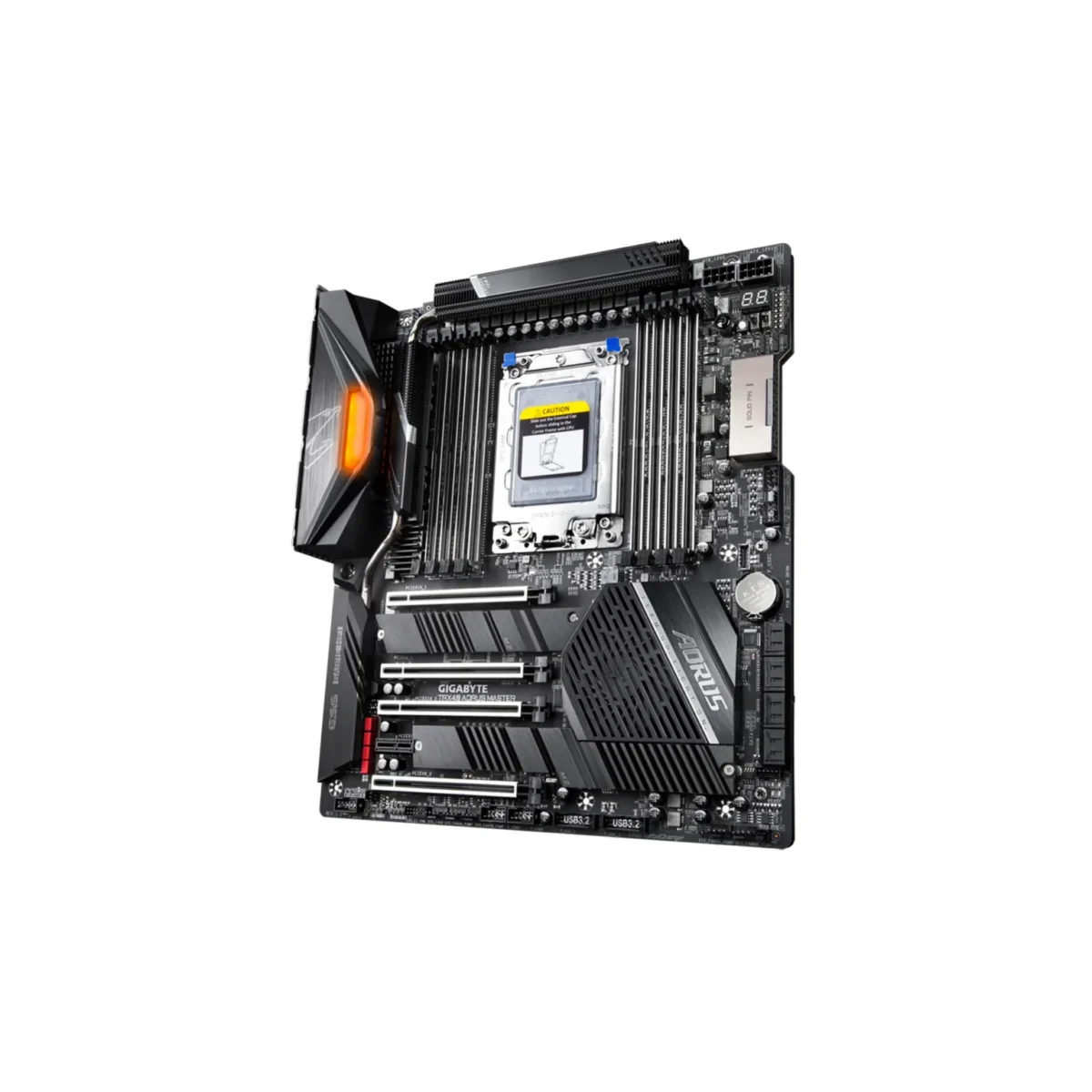 GIGABYTE TRX40 AORUS MASTER – AMD sTRX4 EATX Motherboard, PCIe 4.0, Triple M.2, 16 Phase Power, DDR4 Support, Wi-Fi 6, USB 3.2 Gen2, and 10GbE LAN - Image 2