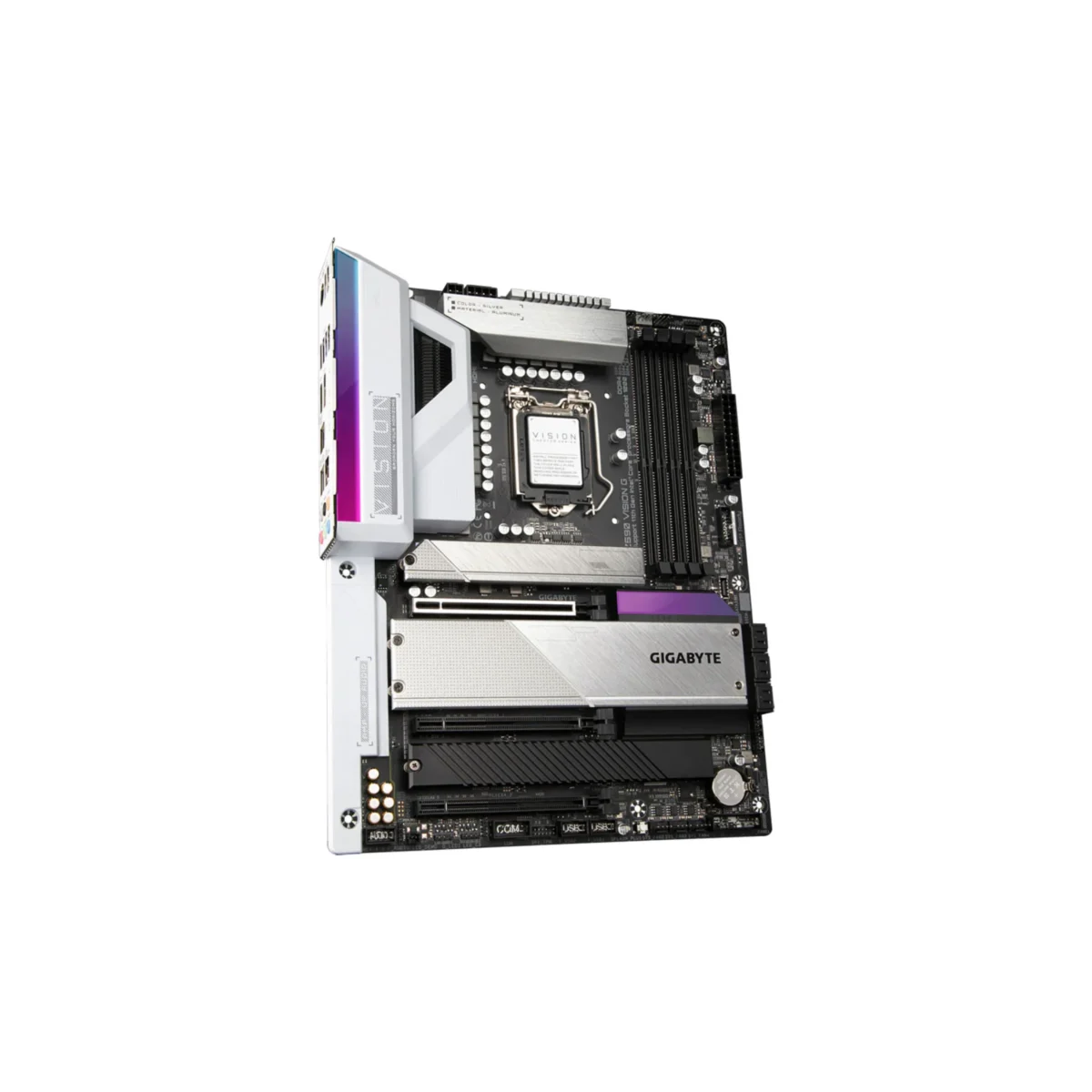 GIGABYTE Z590 VISION G – Intel LGA 1200 ATX Motherboard, PCIe 4.0, Dual M.2 Slots, DDR4 5333 MHz, USB 3.2 Gen2x2, Thunderbolt 4 Ready, 2.5GbE LAN - Image 2