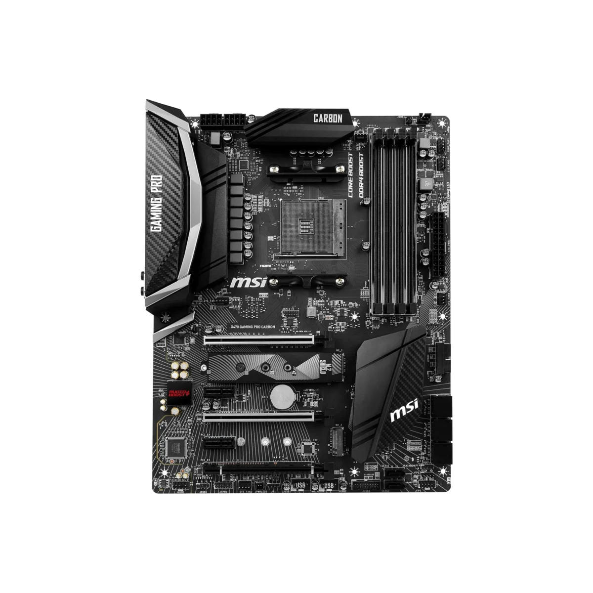 MSI X470 GAMING PRO CARBON PERFORMANCE GAMING AM4 AMD X470 SATA 6Gb/s USB 3.1 HDMI ATX AMD Motherboard - Image 2