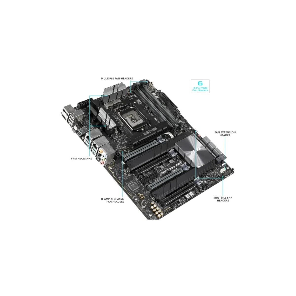 ASUS WS Z390 PRO LGA 1151 (300 Series) Intel Z390 HDMI SATA 6Gb/s USB 3.1 ATX Intel Motherboard - Image 3