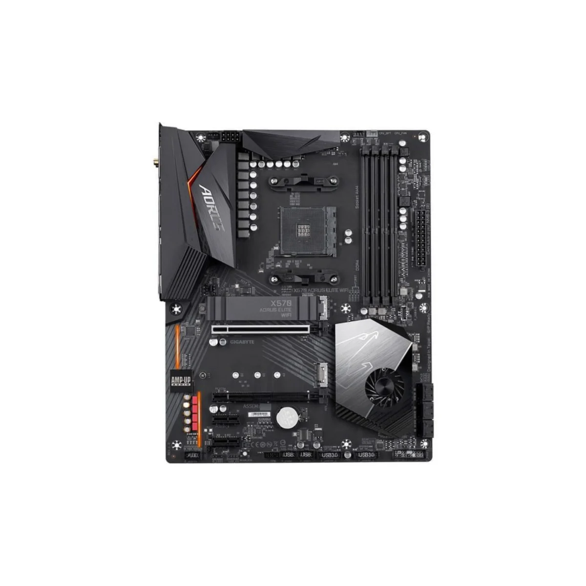 GIGABYTE X570 AORUS ELITE – AMD AM4 ATX Motherboard, PCIe 4.0, DDR4, Dual M.2, USB 3.2 Gen2, 1GbE LAN - Image 2