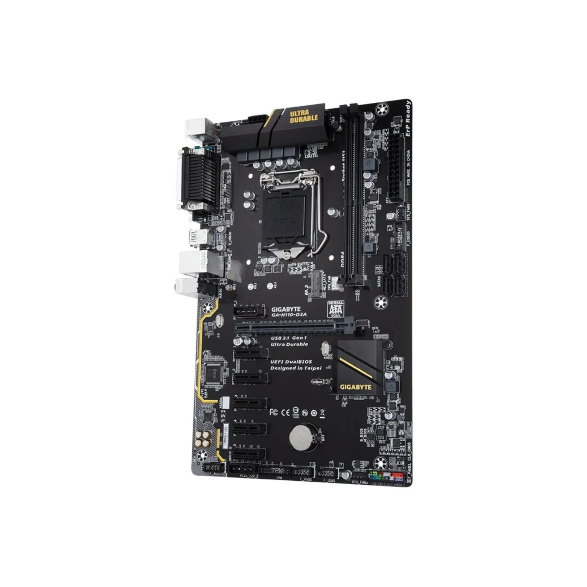 GIGABYTE GA-H110-D3A – Intel H110 ATX Motherboard, LGA 1151, DDR4, PCIe, USB 3.0, Mining Ready - Image 2