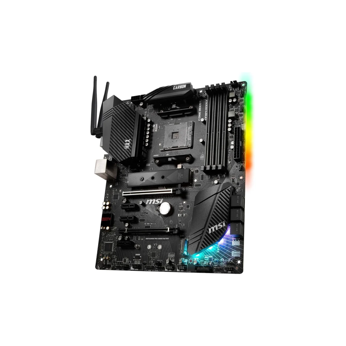 MSI B450 Gaming Pro Carbon Max WiFi – ATX Motherboard with AMD B450 Chipset, PCIe 3.0, Wi-Fi, and Ryzen 5000 Series Support - Image 4
